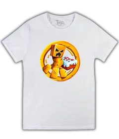 Прикольные футболки: minecraft - с тортом на белой